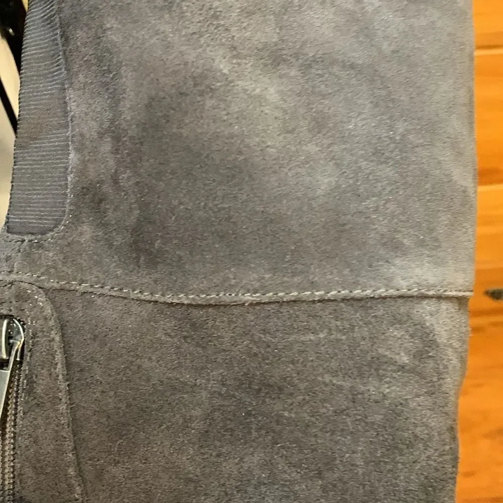Lucky Brand Size 6 gray suede Rayla over the knee riding boot.